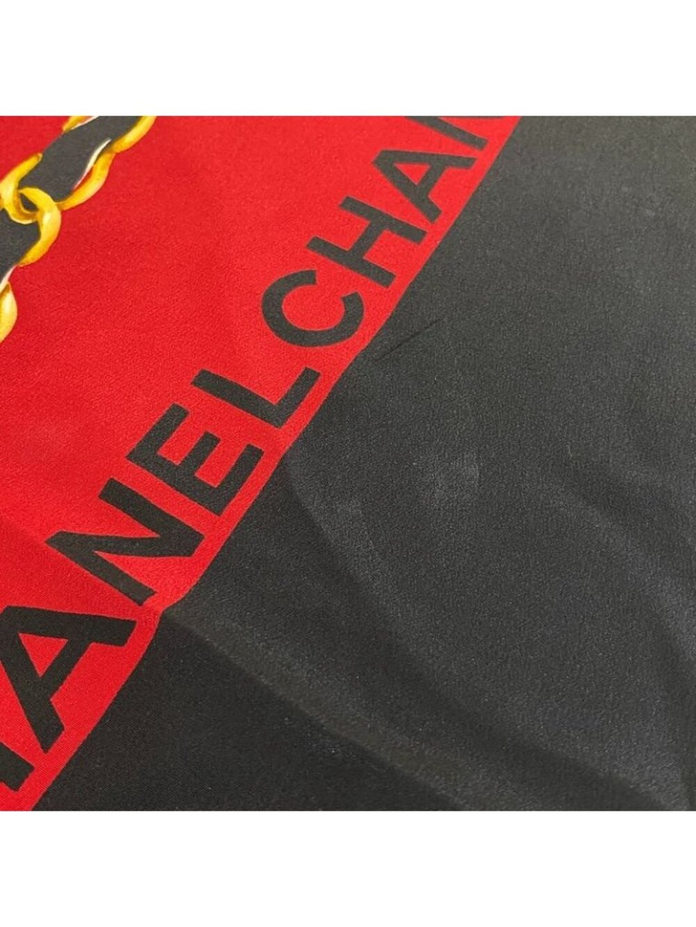 Chanel Bag Pattern Quilted Silk Scarf Black - Picture 2 of 8